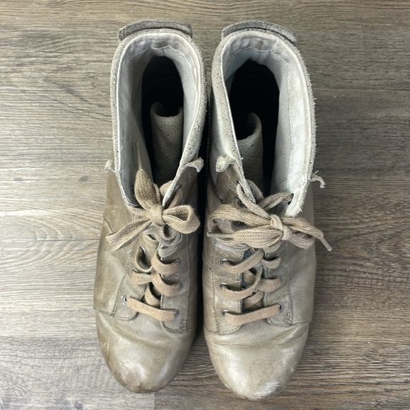 Merrell Womens Wedgetarian Lexi Taupe Grey Leather Hiking Style Boots, size 10.5 - Picture 9 of 12